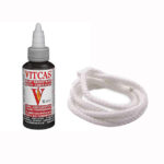 Stove Rope Kit - 2m Fire Rope & Adhesive